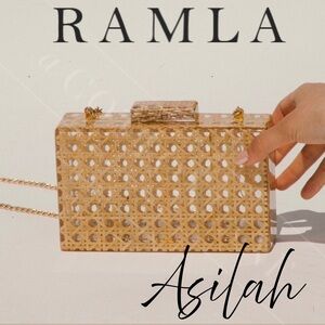 Asilah Ramla Braided Cane Clutch Bag